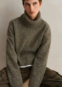 Sale ME+EM Alpaca Wool Perfect Country Jumper + Snood Bright Olive Moulin