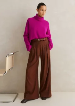 Hot ME+EM Arrow Hand-Plaited Leather Belt Tan/Gold