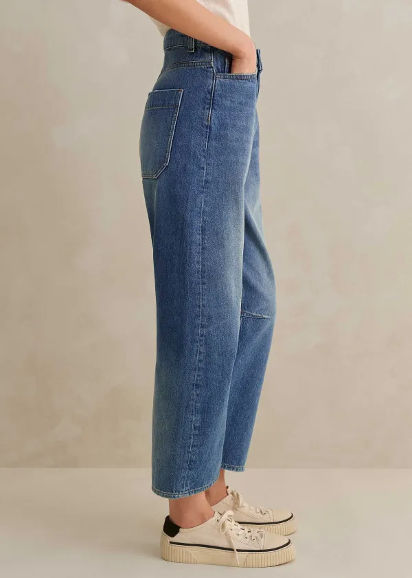 Clearance ME+EM Authentic Engineered-Leg Jean Mid Blue Wash
