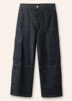 Outlet ME+EM Baggy Cargo Denim Trouser Rinse Wash Denim