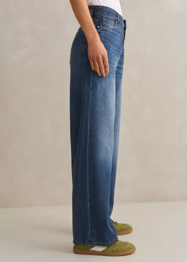 Discount ME+EM Baggy Low Rise Jean Authentic Mid Wash