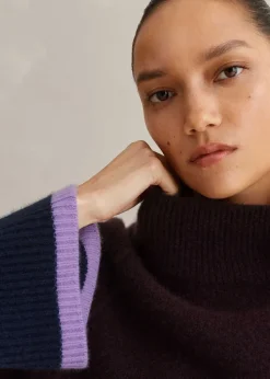 Hot ME+EM Boiled Cashmere Relaxed Stripe Jumper Ganache Multi