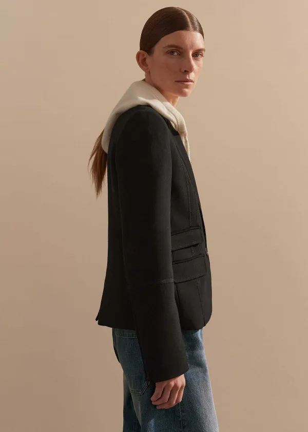 Discount ME+EM Bracelet Sleeve Short Workwear Blazer Black