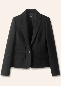 Discount ME+EM Bracelet Sleeve Short Workwear Blazer Black