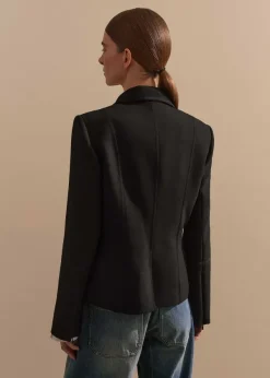 Discount ME+EM Bracelet Sleeve Short Workwear Blazer Black