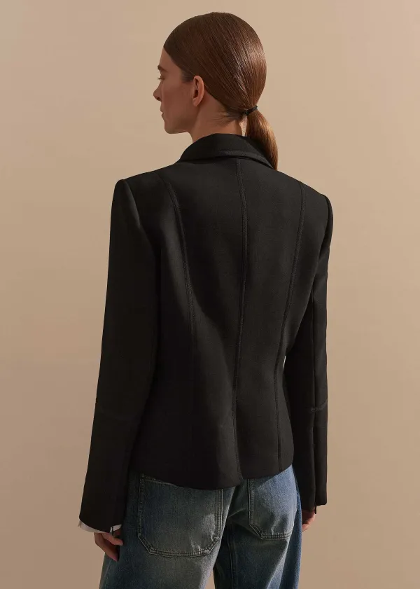 Discount ME+EM Bracelet Sleeve Short Workwear Blazer Black