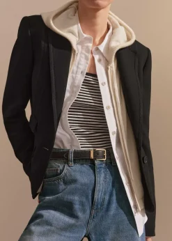 Discount ME+EM Bracelet Sleeve Short Workwear Blazer Black