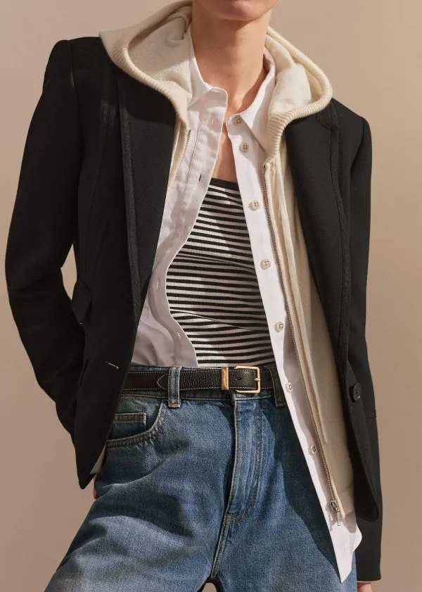 Discount ME+EM Bracelet Sleeve Short Workwear Blazer Black