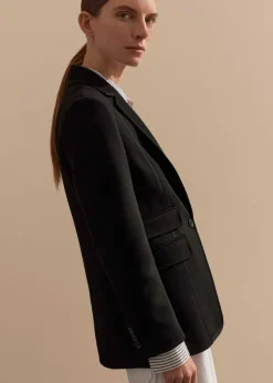 Online ME+EM Bracelet Sleeve Workwear Blazer Black
