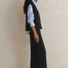 Clearance ME+EM Button Up Knitted Vest + Skirt Co-Ord Blue