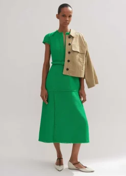 Hot ME+EM Cap Sleeve Midi Dress Spring Green