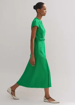 Hot ME+EM Cap Sleeve Midi Dress Spring Green