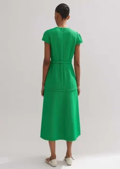 Hot ME+EM Cap Sleeve Midi Dress Spring Green