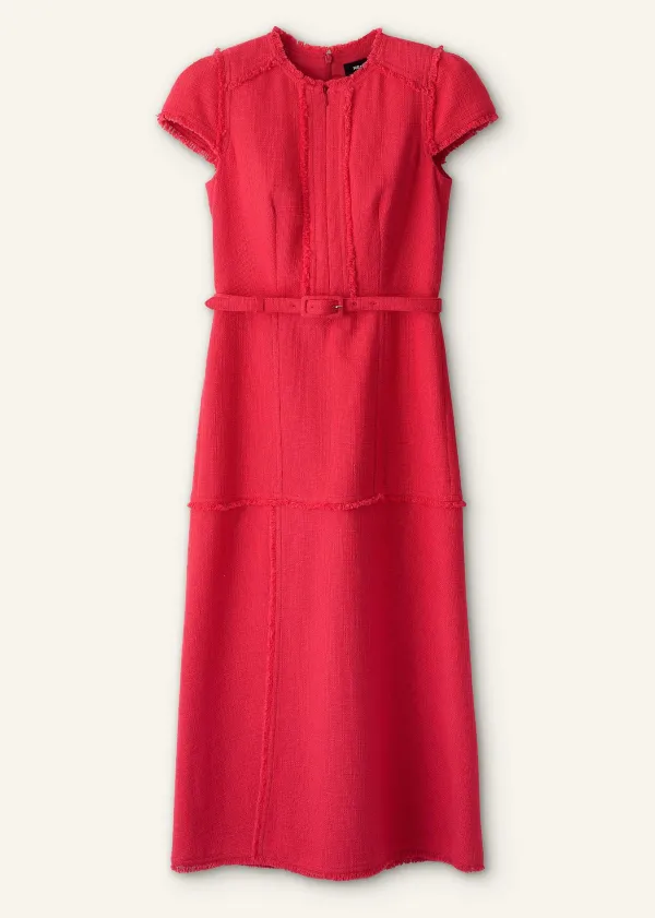 ME+EM Cap Sleeve Midi Dress