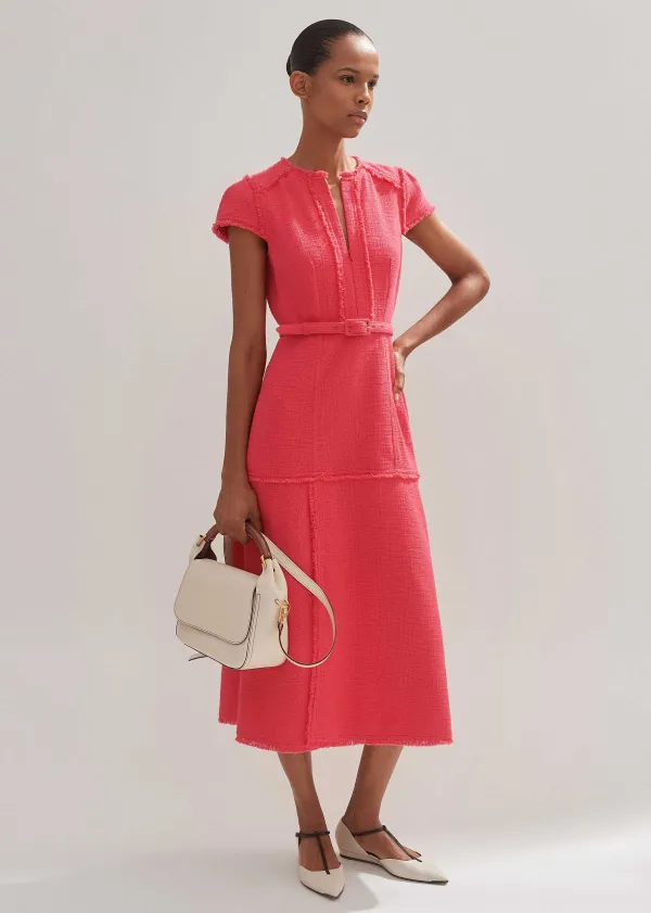 ME+EM Cap Sleeve Midi Dress