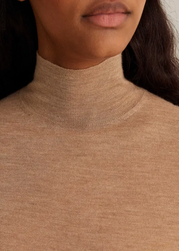 Sale ME+EM Cashmere Barely There Layering Jumper Camel