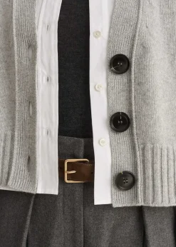 Clearance ME+EM Cashmere Barely There Layering Jumper Charcoal
