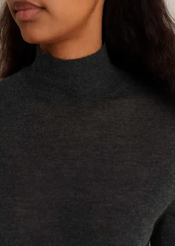 Clearance ME+EM Cashmere Barely There Layering Jumper Charcoal