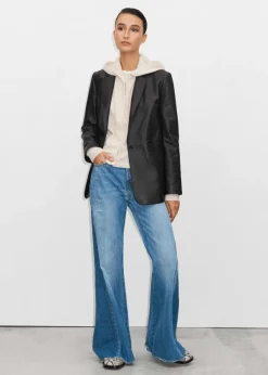 Outlet ME+EM Cashmere Drop Shoulder Box Crop Hoody Natural Cream