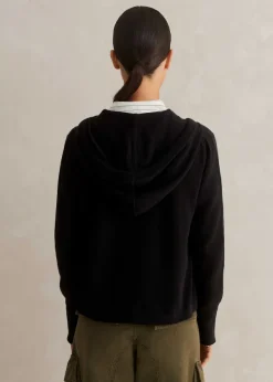 Best ME+EM Cashmere Relaxed Fit Box Zip Hoody Black