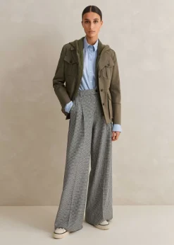 Online ME+EM Cashmere Sleeveless Relaxed Zip Hoody Khaki