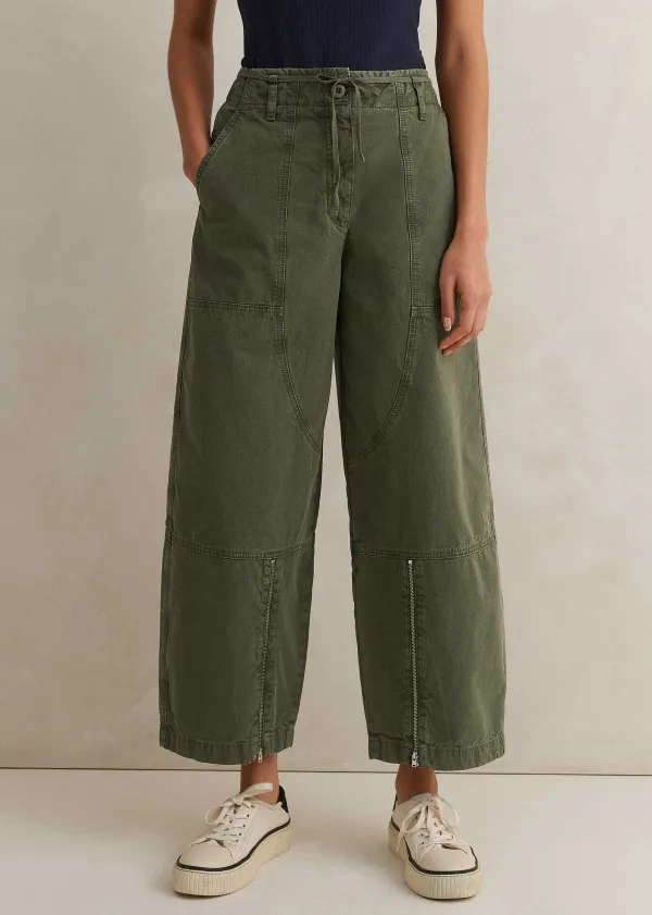 Best ME+EM Casual Crop Trouser Light Khaki