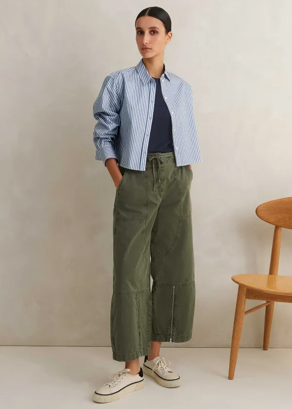 Best ME+EM Casual Crop Trouser Light Khaki