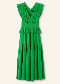 Online ME+EM Cheesecloth Maxi Dress Spring Green