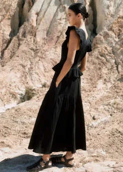 Best ME+EM Cheesecloth Maxi Dress Black