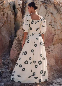 Clearance ME+EM Cheesecloth Modern Daisy Print Co-Ord Neutrals
