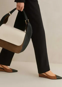 Hot ME+EM Chisel Toe Wedge Slingback Tan