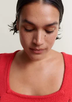 Hot ME+EM Chunky Cotton Fashioned Square Neck Tee