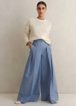Best ME+EM Chunky Cotton Open Stitch Box Jumper Cream