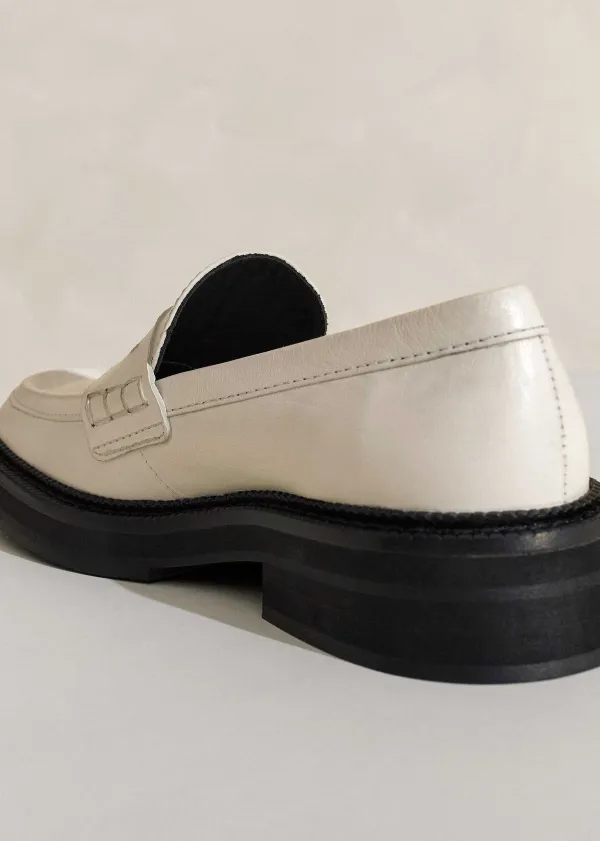 ME+EM Chunky Square Toe Loafer Off White