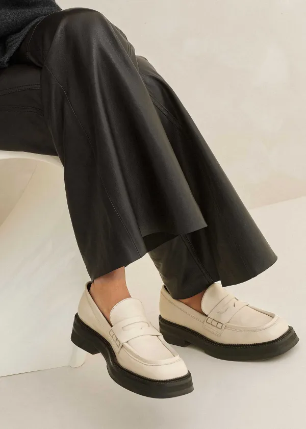ME+EM Chunky Square Toe Loafer Off White