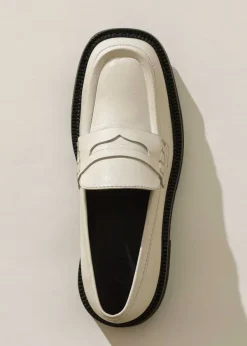 ME+EM Chunky Square Toe Loafer Off White