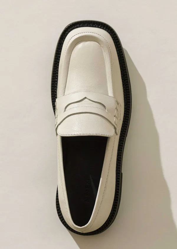 ME+EM Chunky Square Toe Loafer Off White