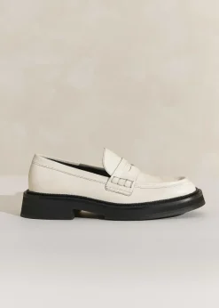 ME+EM Chunky Square Toe Loafer Off White