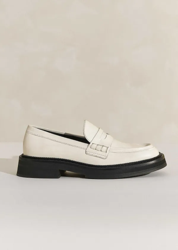 ME+EM Chunky Square Toe Loafer Off White