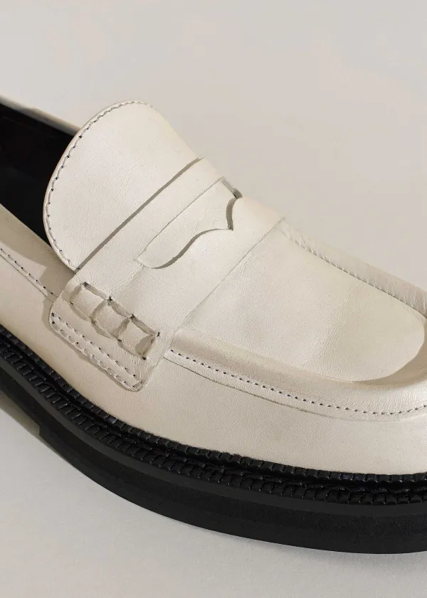 ME+EM Chunky Square Toe Loafer Off White