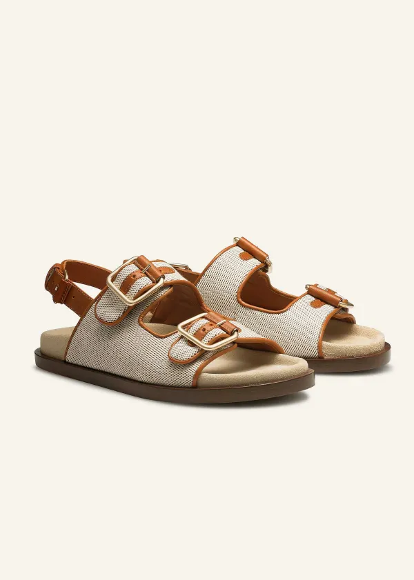 ME+EM Classic Footbed Sandal Tan