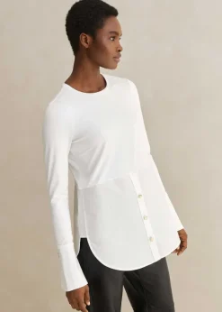 Outlet ME+EM Classic Layering Shirt Fresh White