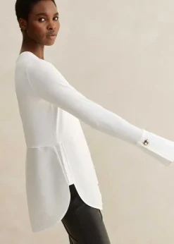 Outlet ME+EM Classic Layering Shirt Fresh White