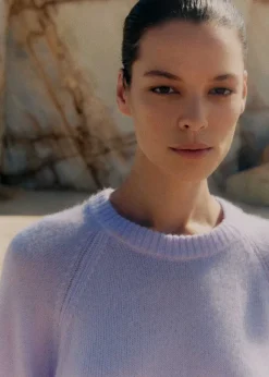 Outlet ME+EM Cloud-Soft Merino Cashmere Silk Jumper Lupin Lilac