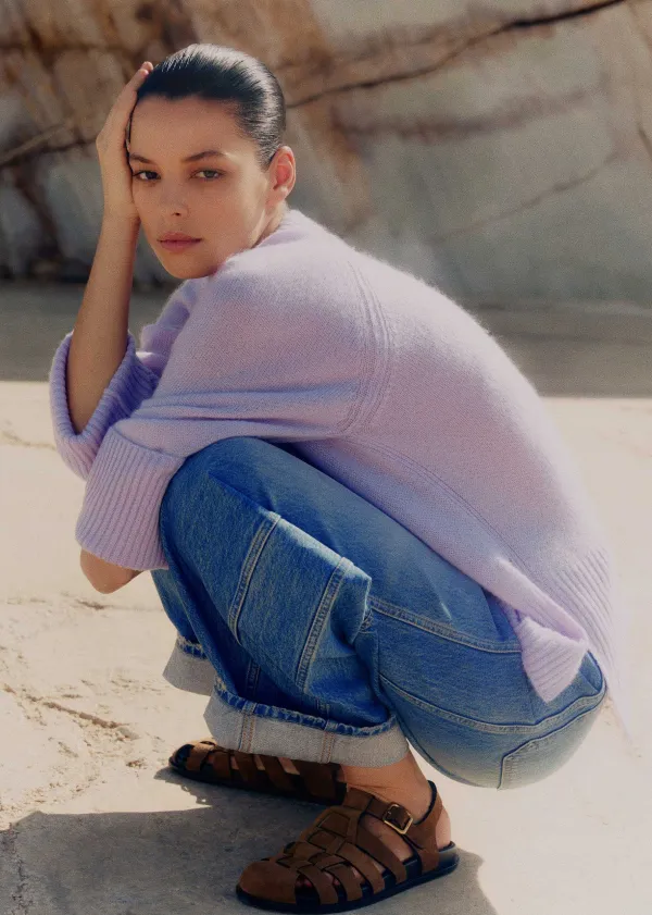 Outlet ME+EM Cloud-Soft Merino Cashmere Silk Jumper Lupin Lilac
