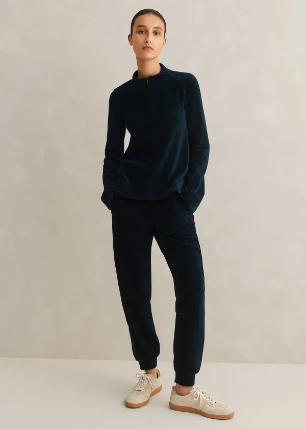 Clearance ME+EM Cord Velour Jogger Ink Blue