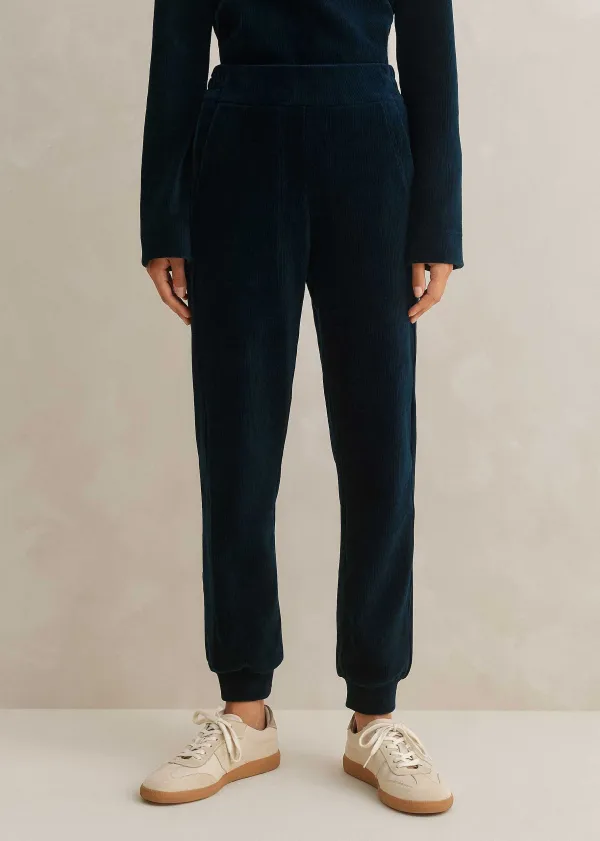 Clearance ME+EM Cord Velour Jogger Ink Blue