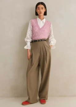 Best ME+EM Cotton Broderie Layering Shirt Fresh White