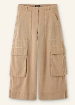 ME+EM Cotton Cargo Culotte Stone