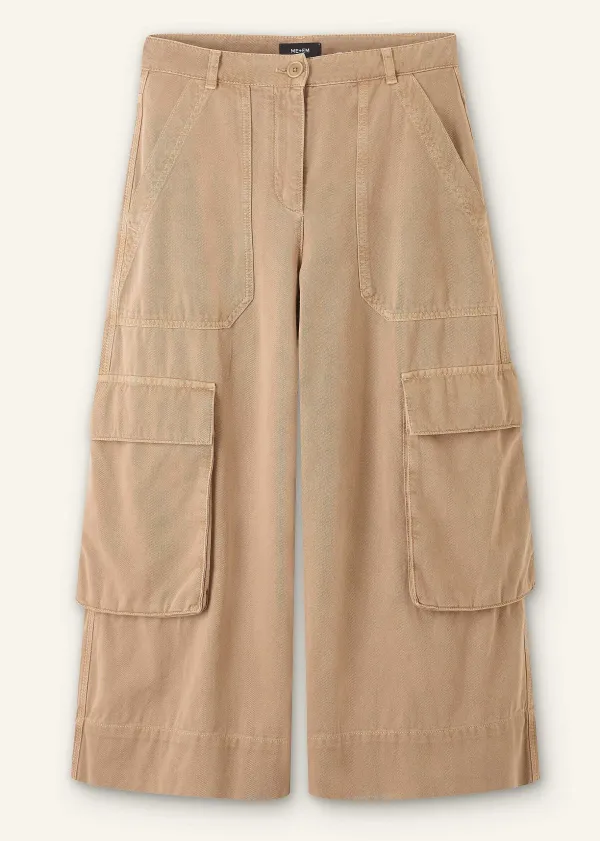 ME+EM Cotton Cargo Culotte Stone